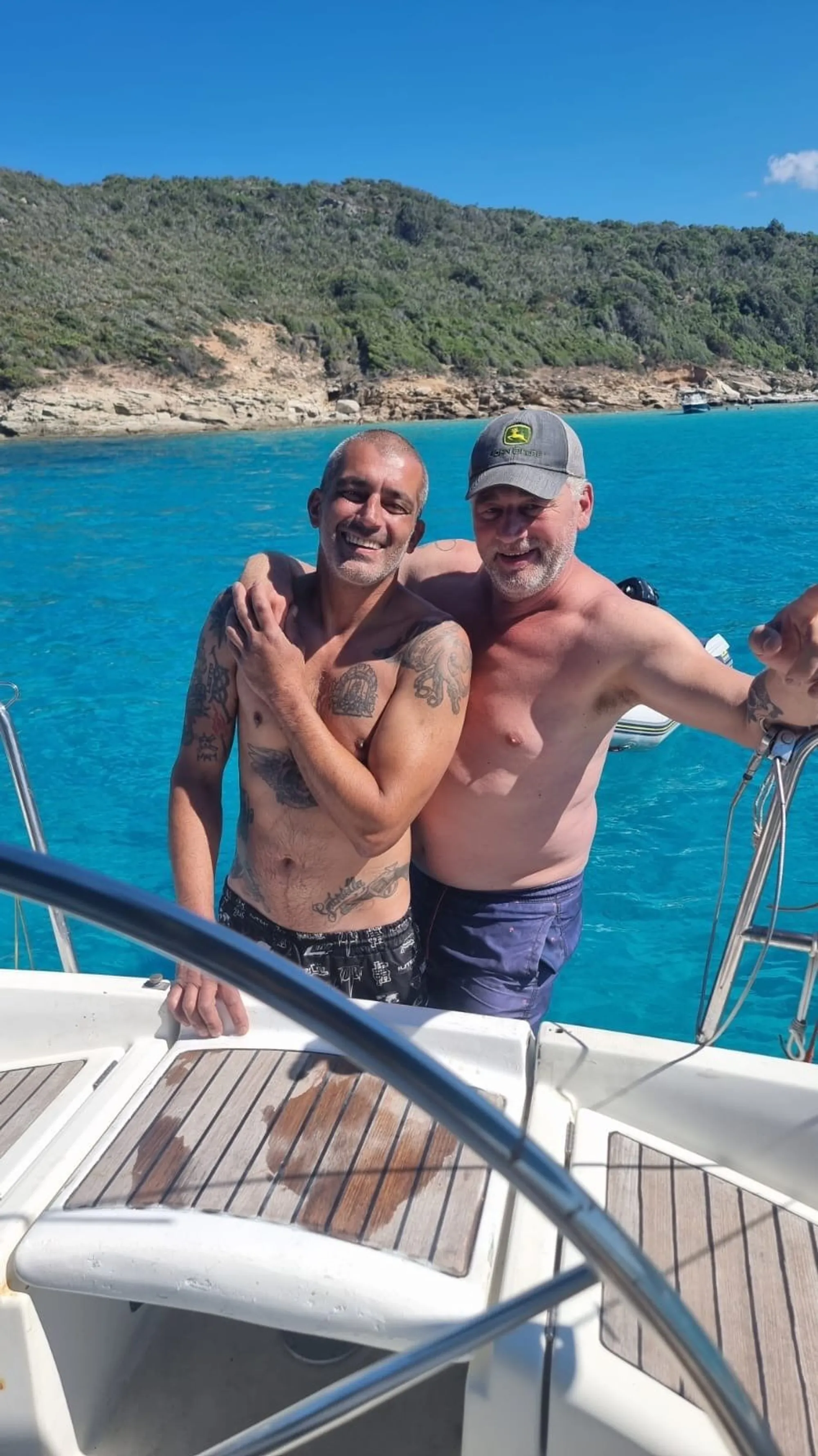 Stan et Emiliano, l'équipage d'Eridu à Saint-Florent